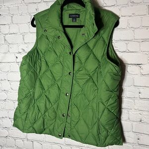 Lands' End Vibrant Green Puffer Vest